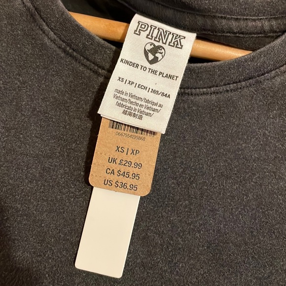 •VICTORIA'S SECRET PINK•NWT GRAY MINERAL WASH RUCHED SIDE MINI DRESS SIZE XS - Picture 6 of 8